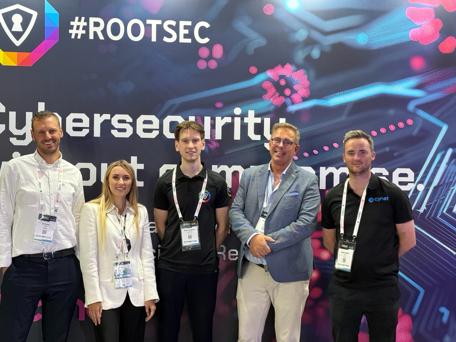 The Rootsec team at their GISEC stand in Dubai